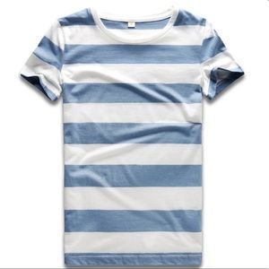 Blue striped t shirt